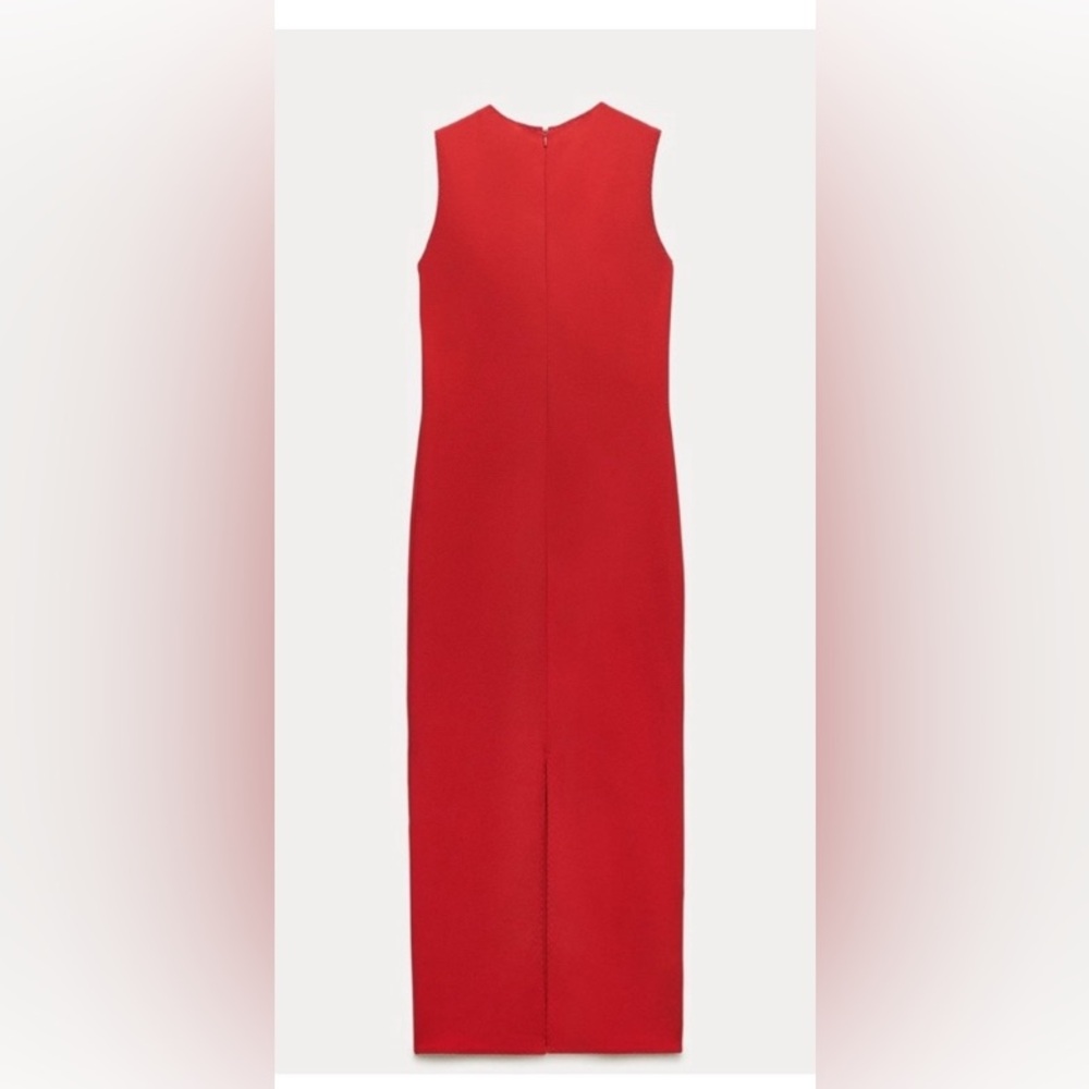 NWT Zara Red Midi Dress - Picture 5 of 11